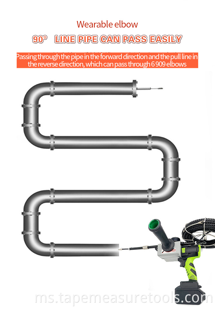 Threading tube Threading elektrik tersembunyi mudah alih tarik wayar Mesin tali elektrik peranti